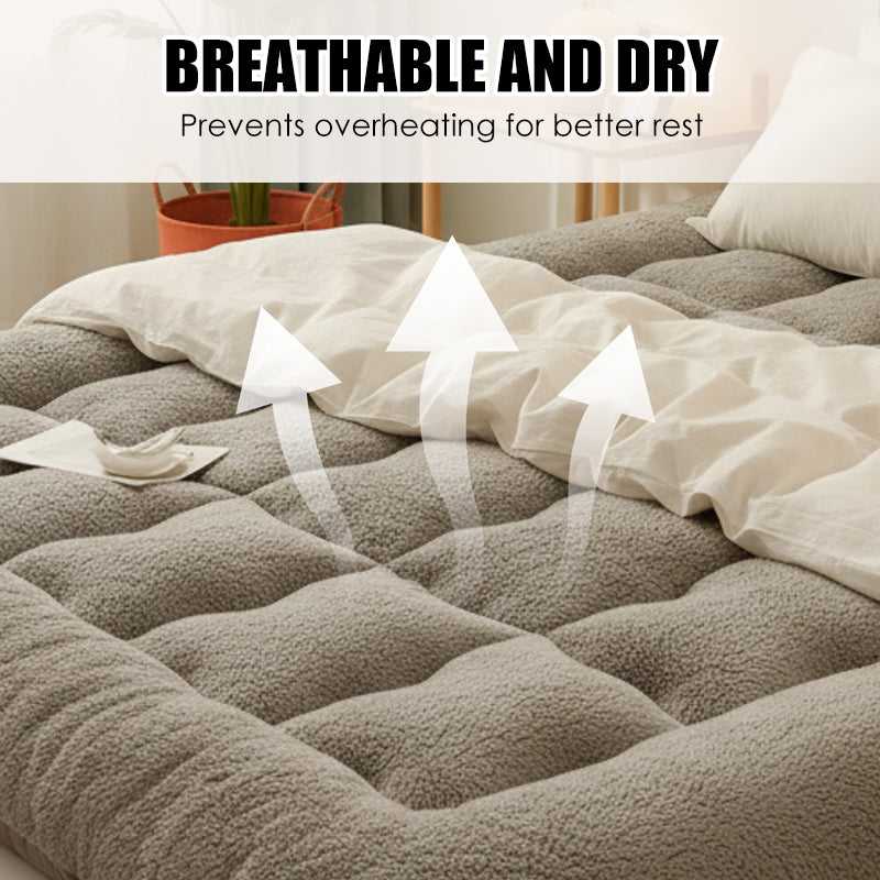 🛏️ 49% OFF NOW! ☁️ Supportive & Warm Thick Bed Mattress Pad – Extra Comfort, Breathable & Machine Washable 🧼