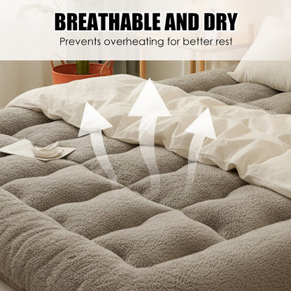 🛏️ 49% OFF NOW! ☁️ Supportive & Warm Thick Bed Mattress Pad – Extra Comfort, Breathable & Machine Washable 🧼