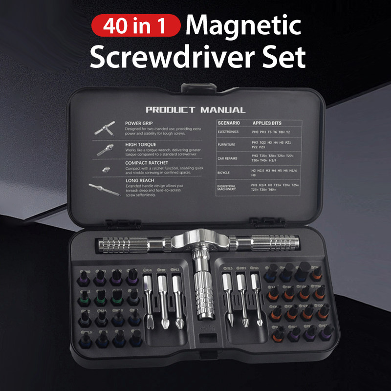 🏆2026 New Arrivals - 40% Off!🔥40-in-1 Magnetic Ratchet Screwdriver Set