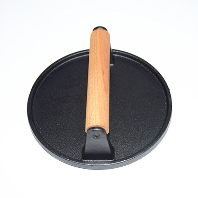 🥳2026 HOT SALE🥳💞50K+ SOLD! 🥩🔥 49% OFF! Cast Iron Steak Press – even heat distribution for perfectly cooked steak & burgers every time. Restaurant-quality grill marks at home – no more takeaway bills! 🍔✨