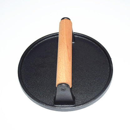 🥳2026 HOT SALE🥳💞50K+ SOLD! 🥩🔥 49% OFF! Cast Iron Steak Press – even heat distribution for perfectly cooked steak & burgers every time. Restaurant-quality grill marks at home – no more takeaway bills! 🍔✨