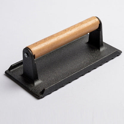 🥳2026 HOT SALE🥳💞50K+ SOLD! 🥩🔥 49% OFF! Cast Iron Steak Press – even heat distribution for perfectly cooked steak & burgers every time. Restaurant-quality grill marks at home – no more takeaway bills! 🍔✨