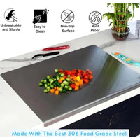 🔪 49% OFF NOW! ✨ Stainless Steel Countertop Chopping Board – Hygienic, Knife-Friendly & Easy-Clean Surface 🍽️