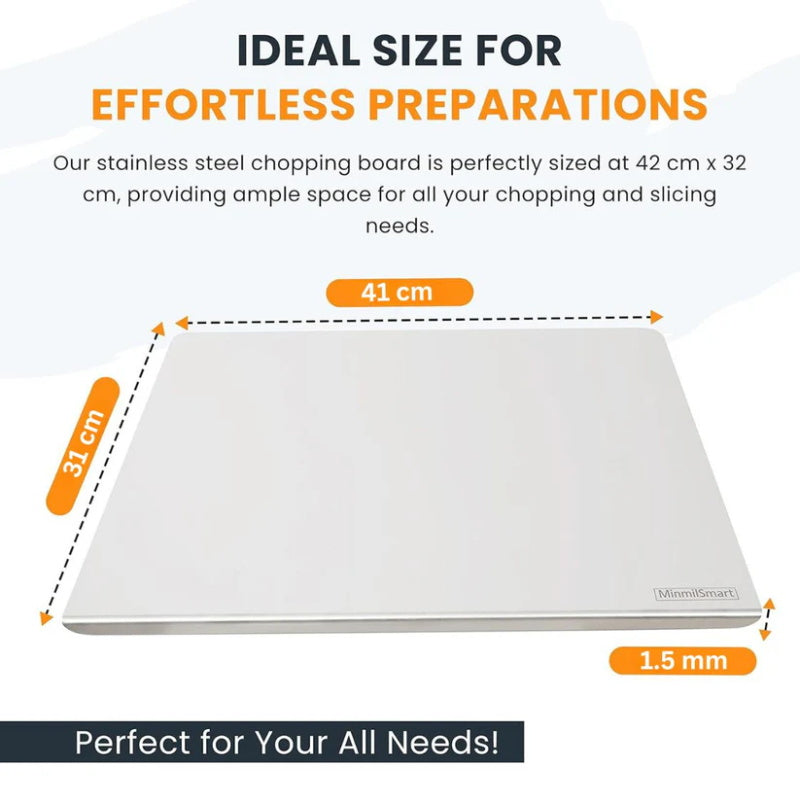 🔪 49% OFF NOW! ✨ Stainless Steel Countertop Chopping Board – Hygienic, Knife-Friendly & Easy-Clean Surface 🍽️