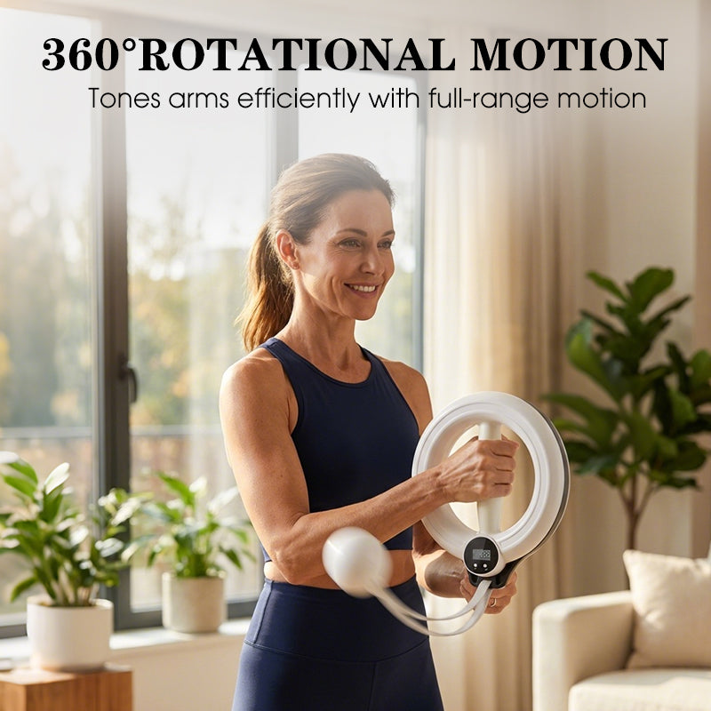 🔥2026 New Arrival ✨360° Rotation + Vibrant LED Lights! Compact Arm Toning Tool—Sculpt Toned Arms Anytime, Anywhere💪