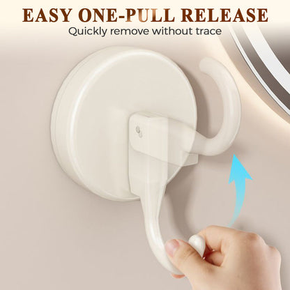 Seamless and flexible✨ Pull to hang—no drilling required!🎈 Super-strong suction cup hooks—use them anywhere!