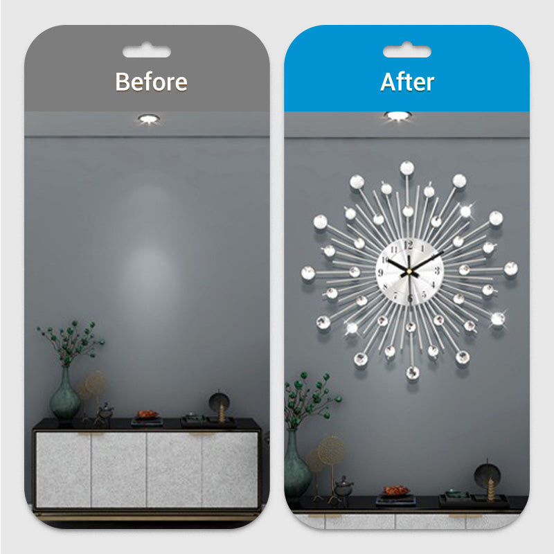 📢40% OFF!💎Creative Rhinestone Wall Clock🏡