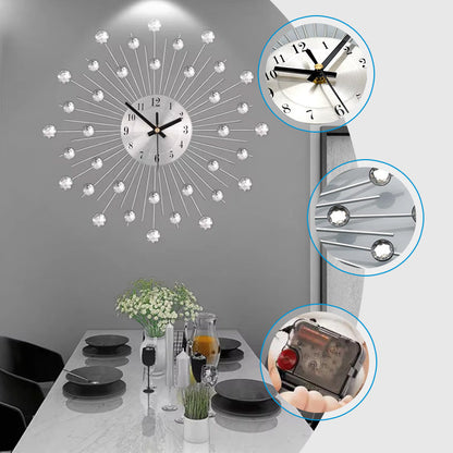 📢40% OFF!💎Creative Rhinestone Wall Clock🏡