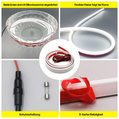 🔥Limited-time 50% off💡 Dual-purpose lighting! Interior ambiance + exterior decoration. Upgraded LED light guide strip—plug it in and dazzle! 🚗✨