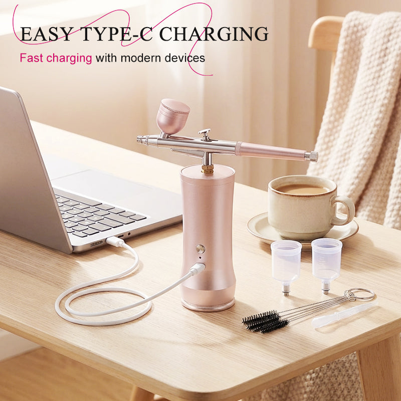 📢📢50%  OFF !! ⏰🎨 Three pressure settings + wireless freedom! Professional-grade airbrush for DIY, modeling, and makeup—all in one device! ✨