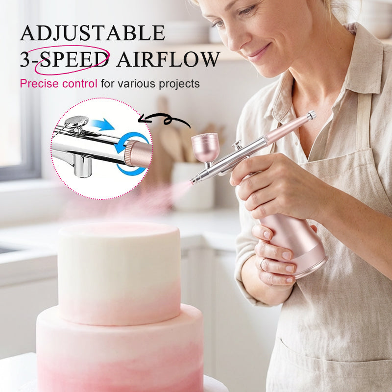 📢📢50%  OFF !! ⏰🎨 Three pressure settings + wireless freedom! Professional-grade airbrush for DIY, modeling, and makeup—all in one device! ✨