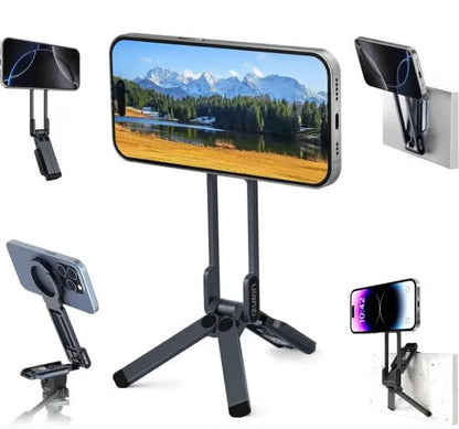 📢📢50% off!! ⏰ Magnetic Mount – 5-in-1 Mini Tripod with Dual MagSafe Magnets, Foldable Hook & Arca-Swiss Base! 📱🎥