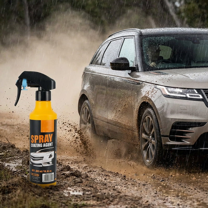 3‑in‑1 SiO₂ Ceramic Quick Coat Spray – Waterless Wash, Streak‑Free Gloss & Rain‑Beading Shield