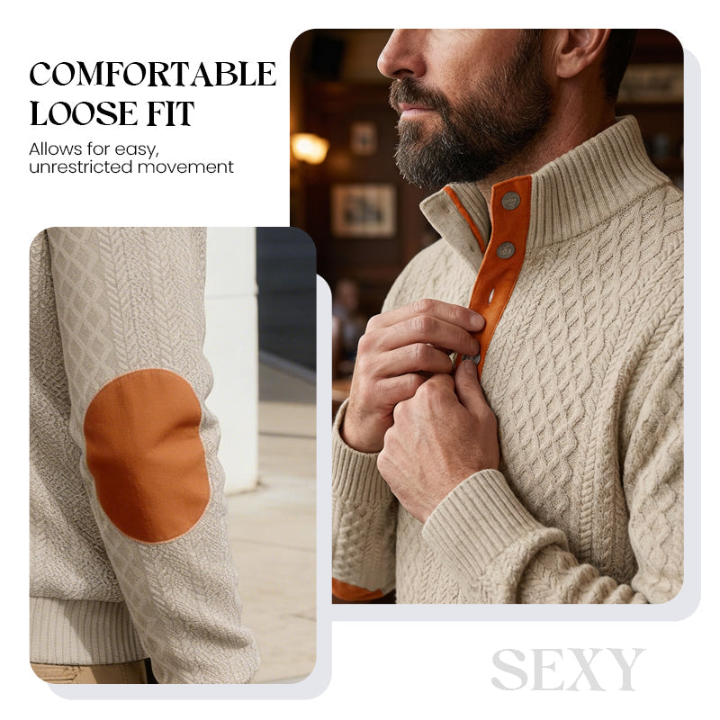 🧥Luxury Comfort | Men‘s Textured Jacquard Sweatshirt | Everyday Essential 🔥