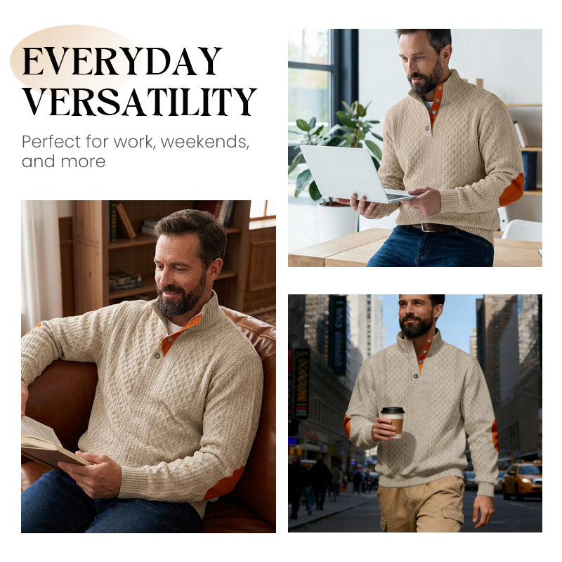 🧥Luxury Comfort | Men‘s Textured Jacquard Sweatshirt | Everyday Essential 🔥