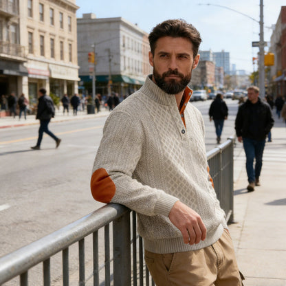 🧥Luxury Comfort | Men‘s Textured Jacquard Sweatshirt | Everyday Essential 🔥