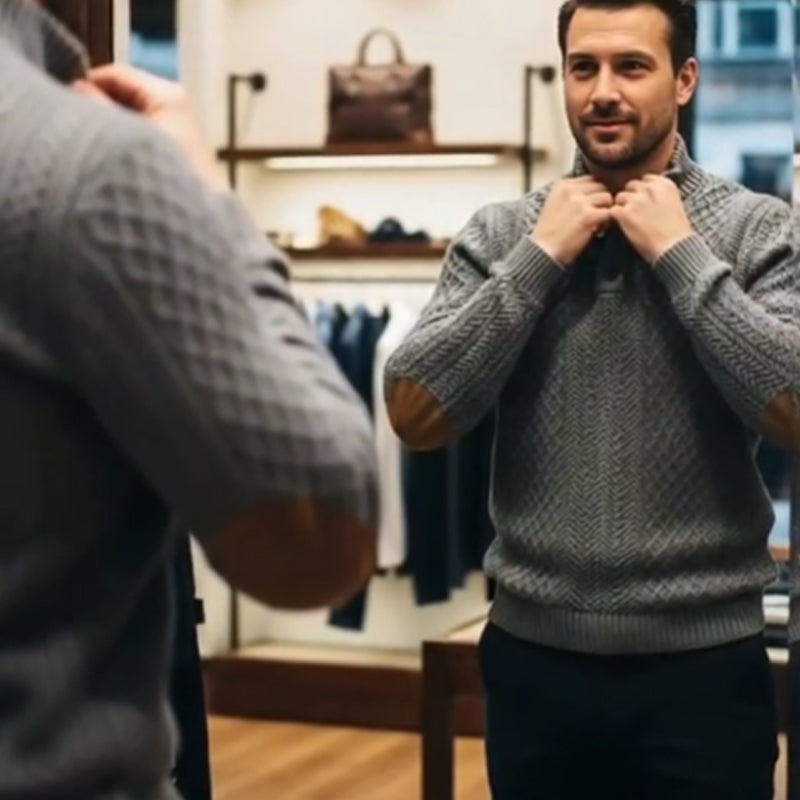 🧥Luxury Comfort | Men‘s Textured Jacquard Sweatshirt | Everyday Essential 🔥