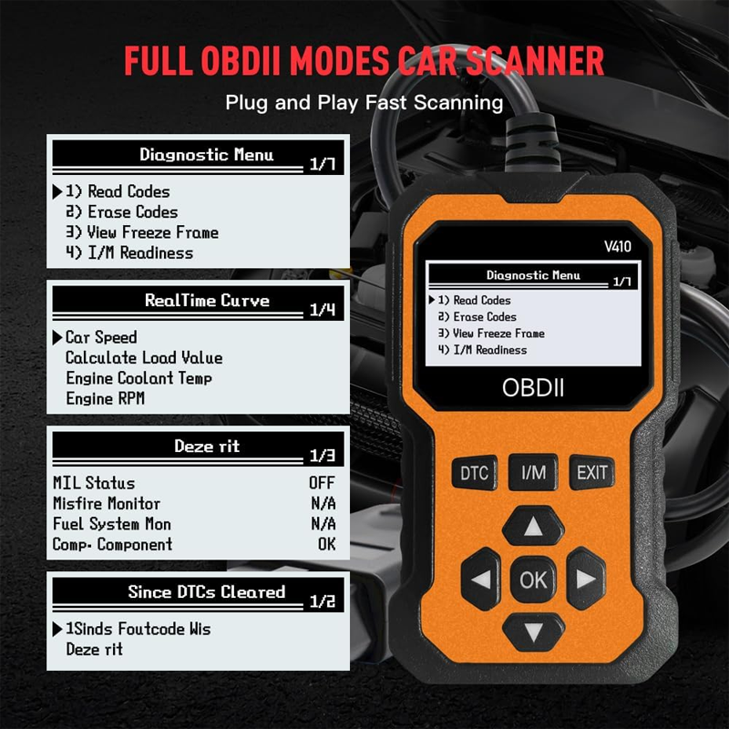 ⏰40% Off!🔧 Plug it in and scan! Professional-grade OBD2 diagnostic tool.  Even beginners can easily maintain their vehicles.⚡