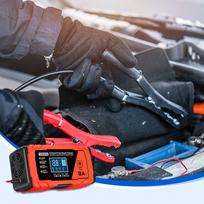 ⏳49% Off & Free Shipping!🔋 Smart Digital Display + Four-Season Temperature Control! Multi-Function Battery Charger for Precise Maintenance of All Types of Lead-Acid Batteries⚡