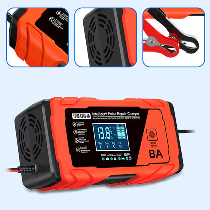 ⏳49% Off & Free Shipping!🔋 Smart Digital Display + Four-Season Temperature Control! Multi-Function Battery Charger for Precise Maintenance of All Types of Lead-Acid Batteries⚡