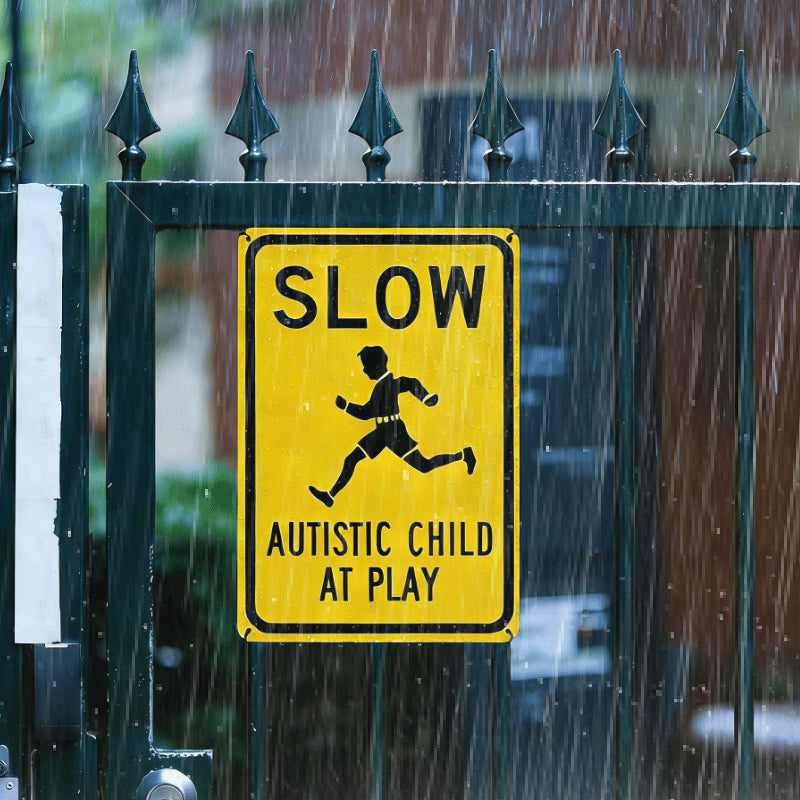 💛 Yellow-and-Black Warning Signs: Pressing the “Slow Down” Button for Children with Autism! 24/7 Protection + Community Inclusion 🚗