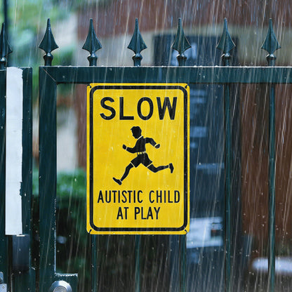 💛 Yellow-and-Black Warning Signs: Pressing the “Slow Down” Button for Children with Autism! 24/7 Protection + Community Inclusion 🚗