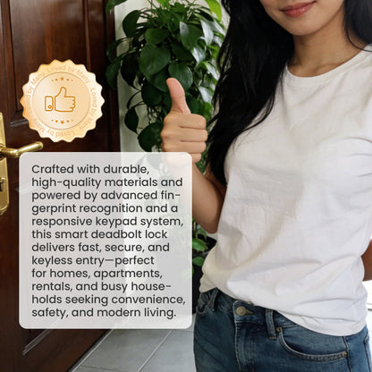 📢📢60% OFF!! ⏰Smart Fingerprint Deadbolt Lock with Keypad