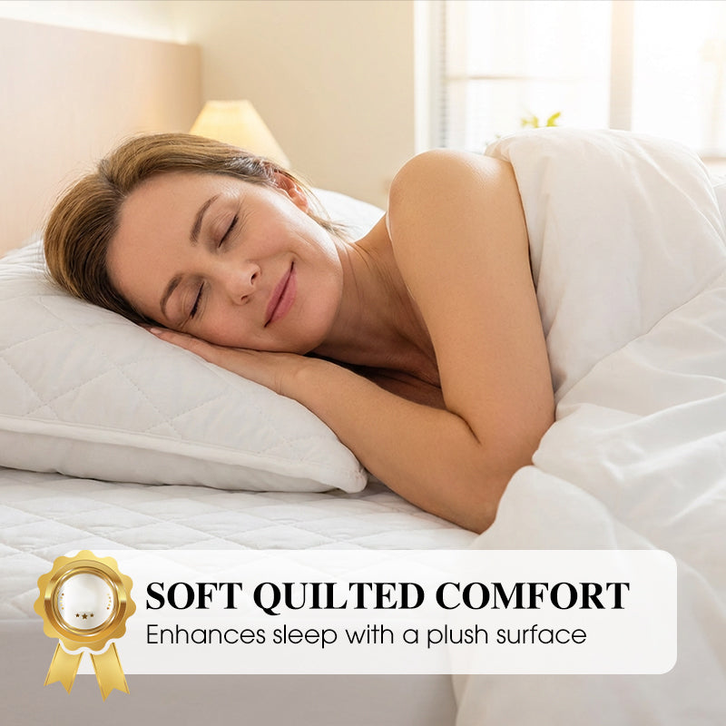 🔥Hot Sale&40% Off!🛏️Waterproof Quilted Mattress Cover & Pillowcases Set✨