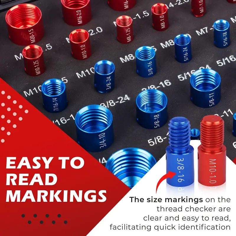 📢📢49% OFF !! ⏰ Nut & Bolt Thread Checker Kit – Dual-Sided, Military-Grade, Metric & Imperial ✨
