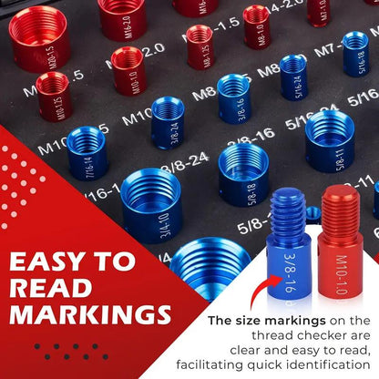 📢📢49% OFF !! ⏰ Nut & Bolt Thread Checker Kit – Dual-Sided, Military-Grade, Metric & Imperial ✨