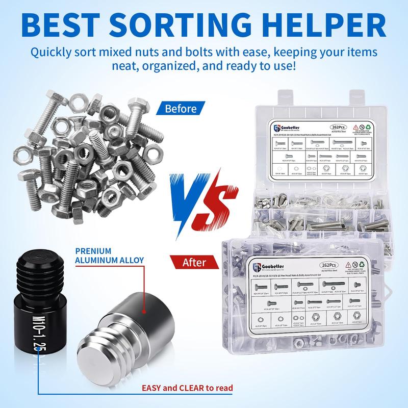 📢📢49% OFF !! ⏰ Nut & Bolt Thread Checker Kit – Dual-Sided, Military-Grade, Metric & Imperial ✨