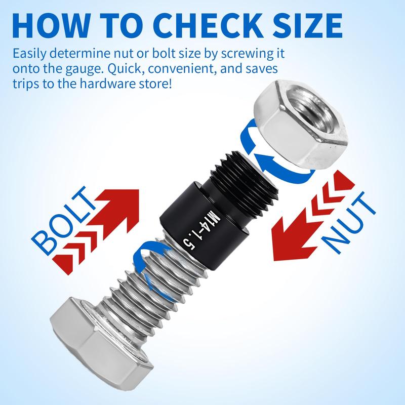 📢📢49% OFF !! ⏰ Nut & Bolt Thread Checker Kit – Dual-Sided, Military-Grade, Metric & Imperial ✨