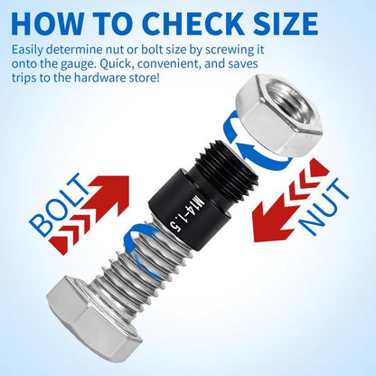 📢📢49% OFF !! ⏰ Nut & Bolt Thread Checker Kit – Dual-Sided, Military-Grade, Metric & Imperial ✨