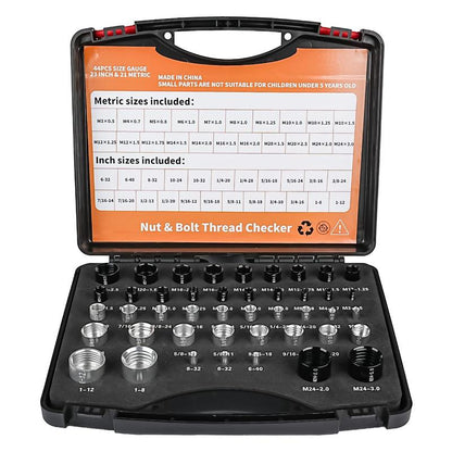 📢📢49% OFF !! ⏰ Nut & Bolt Thread Checker Kit – Dual-Sided, Military-Grade, Metric & Imperial ✨