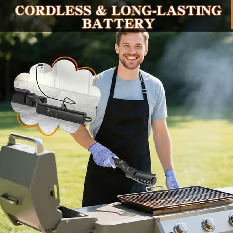 🔥49% OFF NOW! 🍖 Cordless Electric BBQ Brush Cleaner – Deep Cleaning, Long Handle & Rechargeable 🔋