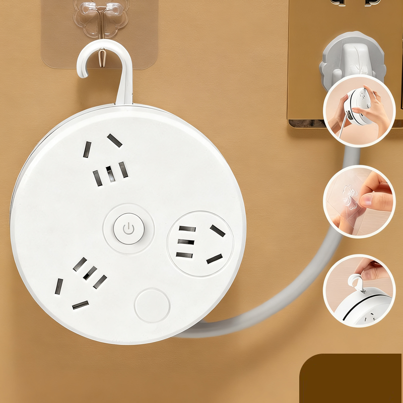 ✨🔥Retractable Power Strip with Hook & USB Ports🔌