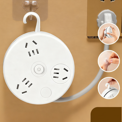 ✨🔥Retractable Power Strip with Hook & USB Ports🔌