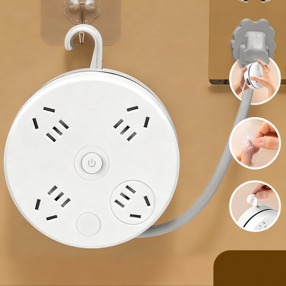 ✨🔥Retractable Power Strip with Hook & USB Ports🔌