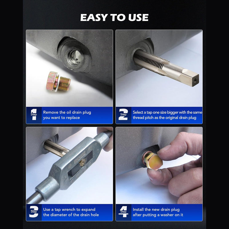 ⏳Limited-time 49% off!🔩114-Piece Oil Pan Thread Repair Kit