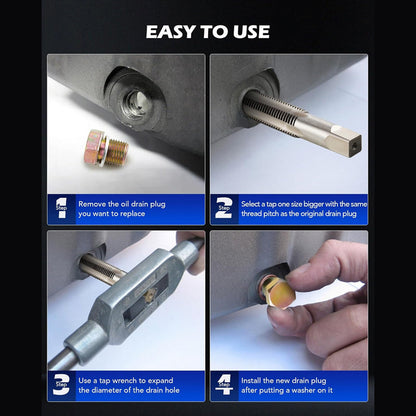 ⏳Limited-time 49% off!🔩114-Piece Oil Pan Thread Repair Kit