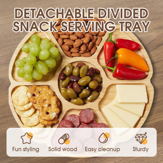 🏆Hot Sale⚡Puzzle Serving Tray - Wood with Removable Compartments