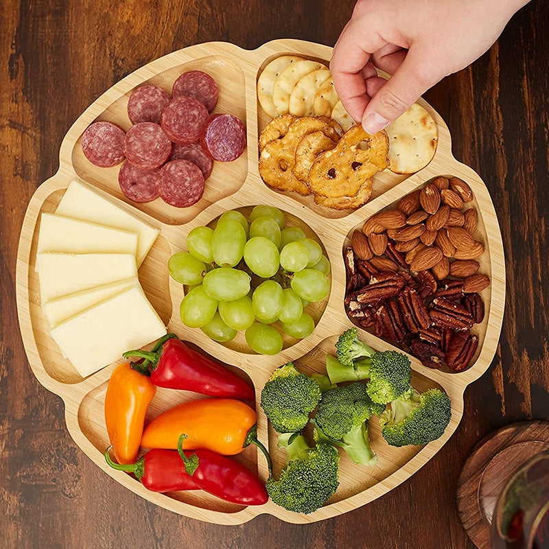 🏆Hot Sale⚡Puzzle Serving Tray - Wood with Removable Compartments