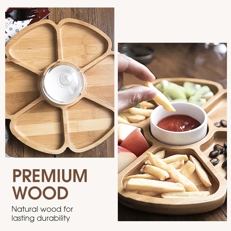 🏆Hot Sale⚡Puzzle Serving Tray - Wood with Removable Compartments