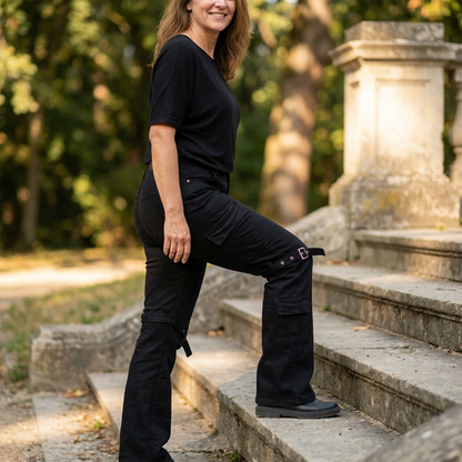 ⏳48% off & free shipping!👖Streetwear Buckle Detail Flared Jeans✨