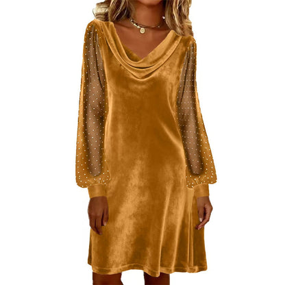 🔥HOT SALE👗Women’s Elegant Cowl Neck Knee-Length Sheath Dress✨