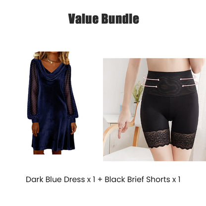 🔥HOT SALE👗Women’s Elegant Cowl Neck Knee-Length Sheath Dress✨