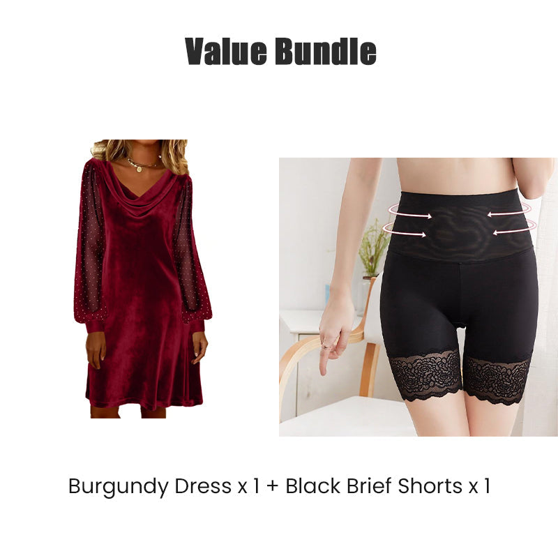 🔥HOT SALE👗Women’s Elegant Cowl Neck Knee-Length Sheath Dress✨