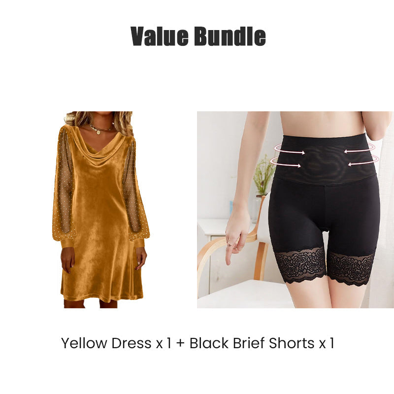 🔥HOT SALE👗Women’s Elegant Cowl Neck Knee-Length Sheath Dress✨