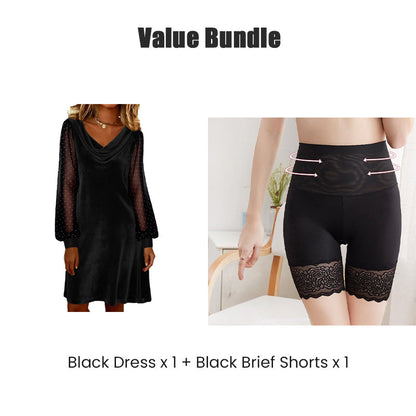 🔥HOT SALE👗Women’s Elegant Cowl Neck Knee-Length Sheath Dress✨