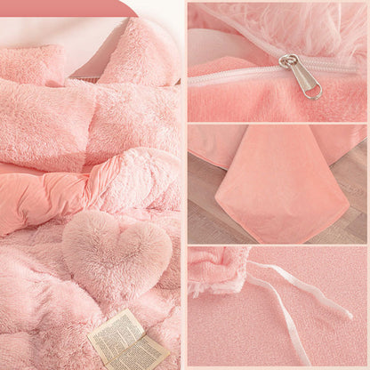 🎁[winter gift]🛏️Winter Warm Plush Bedding 4-Piece Set✨
